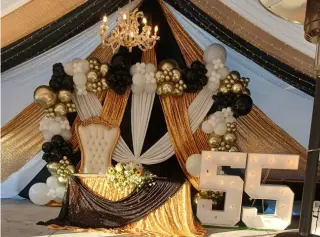 Carpas con draping mesas silla