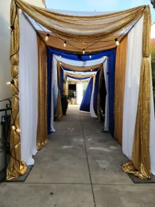 Carpas con draping mesas silla