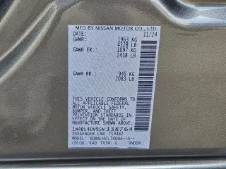 Nissan Altima 2025 2.5 SV 4dr Sedan