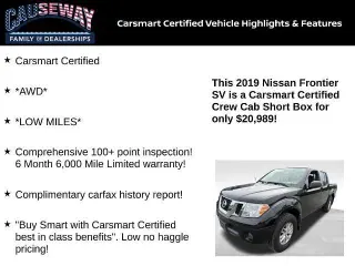 Nissan Frontier 2019 4x4 S 4dr Crew Cab 5 ft. SB 5A