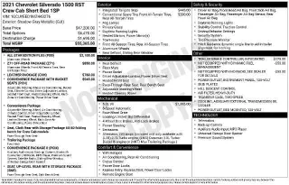 Chevrolet Silverado 1500 2021 4x4 RST 4dr Crew Cab 5.8 ft. SB