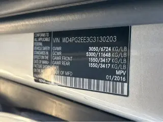 2016 Mercedes-Benz Metris Passenger Van RWD 126"