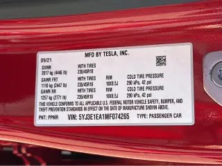 2021 Tesla Model 3 Standard Range Plus