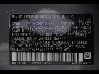 Honda HR-V 2025 EX-L 4dr Crossover