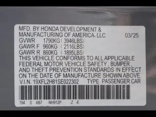 Honda Civic 2025 Sport 4dr Hatchback