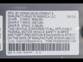 Honda Accord Hybrid 2025 Touring 4dr Sedan