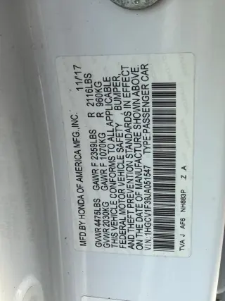 2018 Honda Accord Sedan Sport 1.5T
