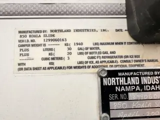 2009 Northland Camper 850