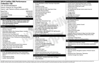Cadillac SRX 2014 AWD Performance Collection 4dr SUV