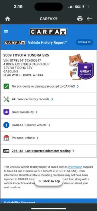 2009 Toyota Tundra SR5