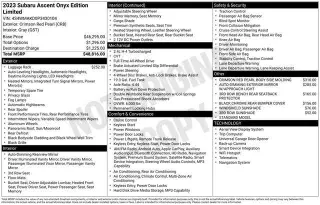 Subaru Ascent 2023 AWD Onyx Edition Limited 4dr SUV