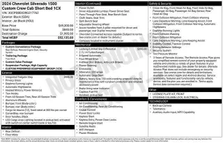 Chevrolet Silverado 1500 2024 4x4 Custom 4dr Crew Cab 5.8 ft. SB