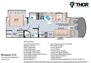 2023 Thor Motor Coach Windsport M-31c