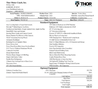 2023 Thor Motor Coach Windsport M-31c