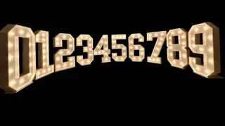 Números de madera con luz 4ft