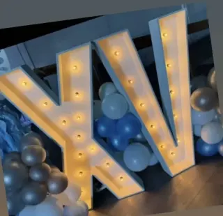 Marquee numbers 4ft w/lights