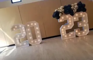 Marquee numbers 4ft w/lights