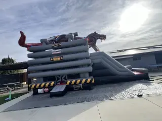 Mechanical bull-dinosaur combo
