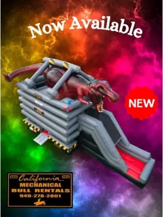 Mechanical bull-dinosaur combo