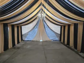 Decoración con telas y números