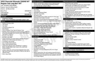 Chevrolet Silverado 2500HD 2022 4x2 Work Truck 2dr Regular Cab LB