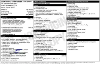 BMW 3 Series 2024 AWD 330i xDrive 4dr Sedan