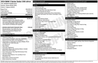 BMW 3 Series 2024 AWD 330i xDrive 4dr Sedan