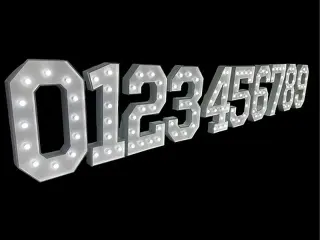 Números y letras marquee d 4ft