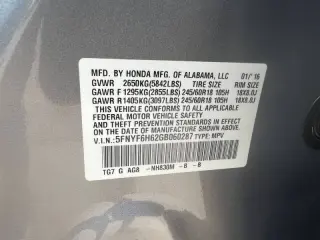 2016 Honda Pilot EX-L w/Honda Sensing