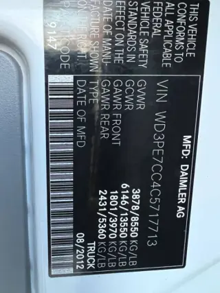 2012 Mercedes-Benz Sprinter 2500