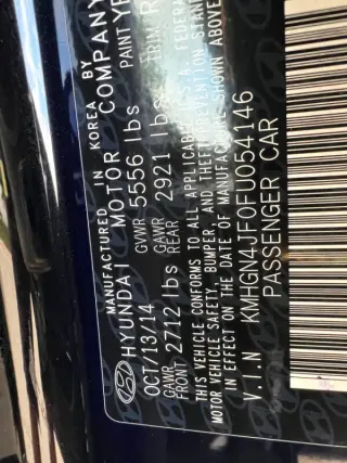 2015 Hyundai Genesis 5.0L