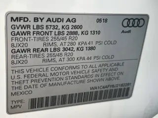 2018 Audi SQ5 3.0T quattro Prestige