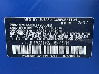 2018 Subaru WRX Premium