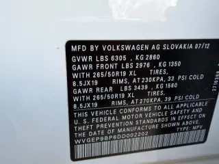 2013 Volkswagen Touareg TDI Sport