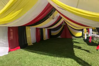 Carpas, draping, toro Mecanico