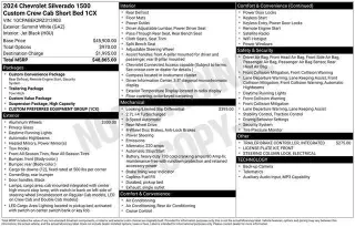 Chevrolet Silverado 1500 2024 4x2 Custom 4dr Crew Cab 5.8 ft. SB