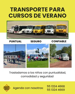 Transporte para cursos de verano en cdmx
