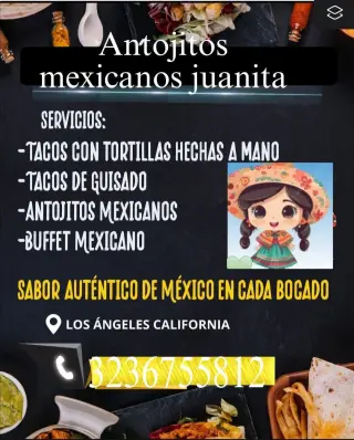 Tacos con tortillas hechas a mano