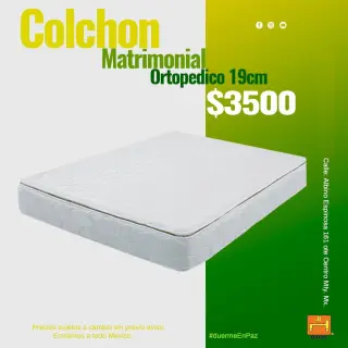 ¿Buscas un Colchón Matrimonial Ortopédico de 19 cm en Monterrey?