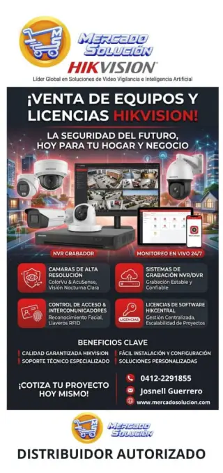 Venta Instalación y Mantenimiento de Cámaras Seguridad HIKVISION