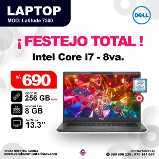 Laptop DELL Intel core i7 - 8va.