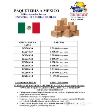Paqueteria a Mexico 🇲🇽