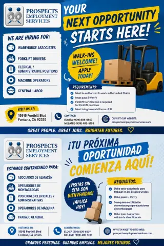 EMPLOYMENT AGENCY / AGENCIA DE TRABAJO