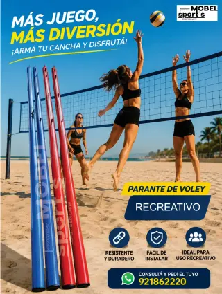 Postes de Voleibol Ajustables con Red Gratis