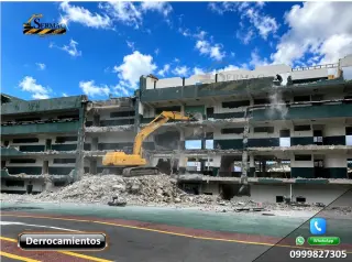 Alquiler de Excavadoras, Derrocamientos, Demolición, Desbanques, Excavaciones.