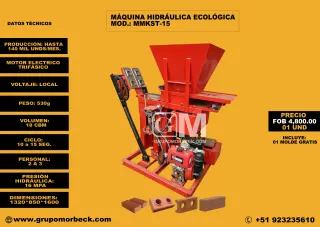 Máquinas Ecológica para fabricar ladrillos de arcilla