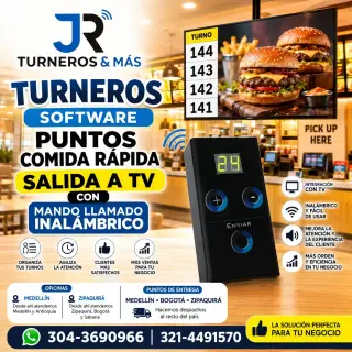 EN MEDELLIN TURNERO ELECTRONICOS Y TURNEROS SOFTWARE SALIDA A TV