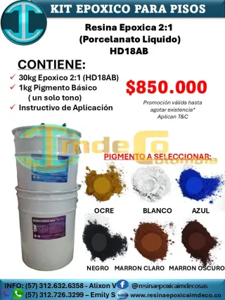 Kit Profesional de Epóxico para Pisos 2:1