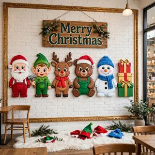DECORACIONES EN ICOPOR NAVIDAD PARA PORTERIAS, NEGOCIOS ETC