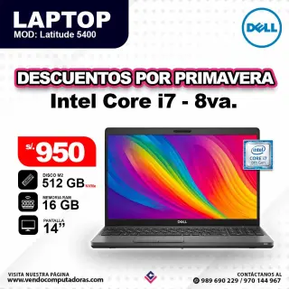 Laptop del Core i7 - 8va / 5400